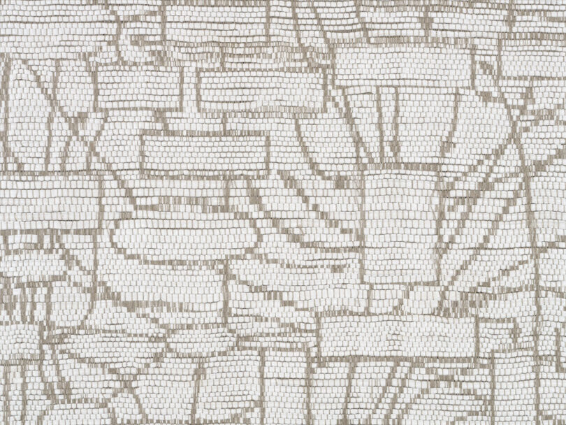 detail of woven white paint