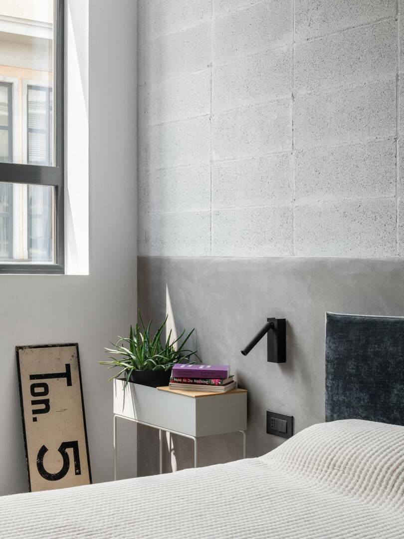 angled partial view of bedroom