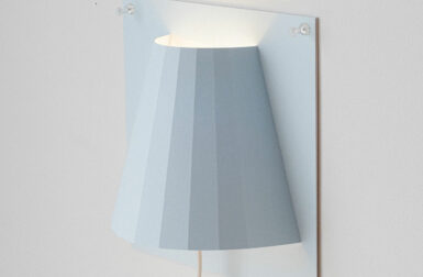 A Minimalist Paper Sconce That Hangs With Just Push-Pins
